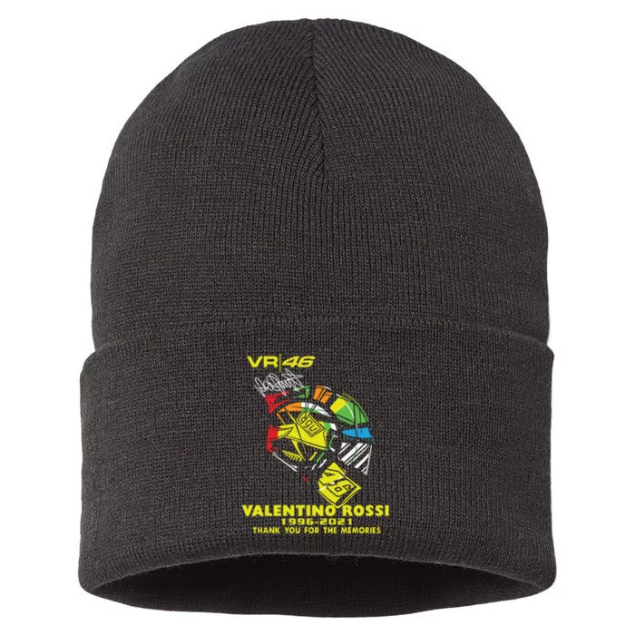 Vr 46 Valentino Rossi 19962021 Thank You For The Memories Sustainable Knit Beanie