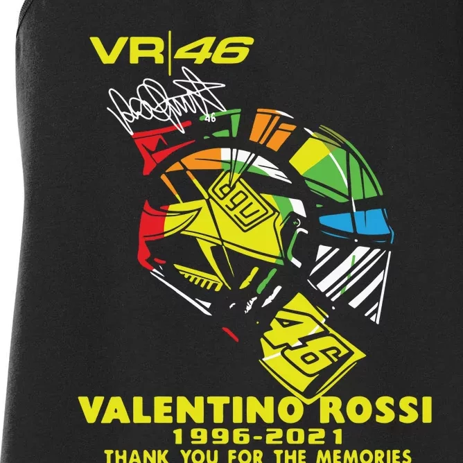 Vr 46 Valentino Rossi 19962021 Thank You For The Memories Women's Racerback Tank