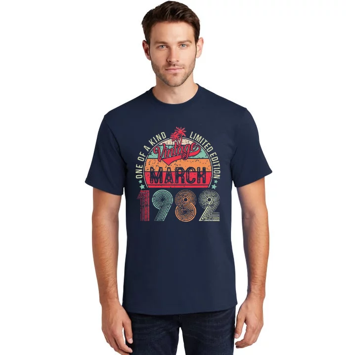 Vintage 41 Year Old March 1982 Limited Edition 41st Birthday Tall T-Shirt