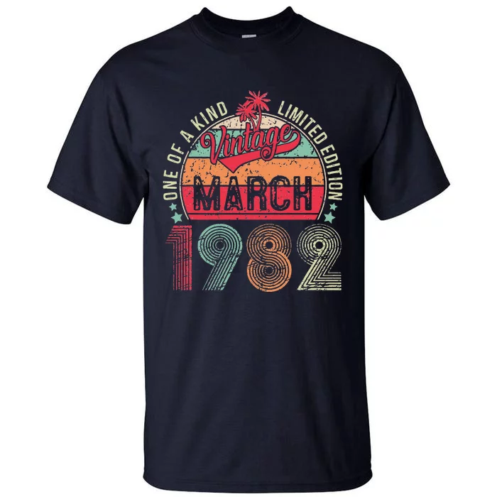 Vintage 41 Year Old March 1982 Limited Edition 41st Birthday Tall T-Shirt