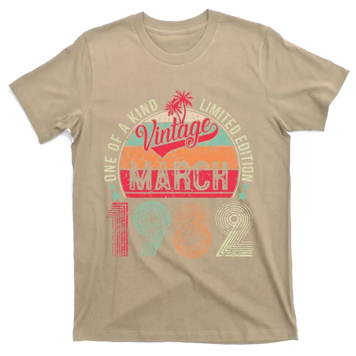 Vintage 41 Year Old March 1982 Limited Edition 41st Birthday T-Shirt