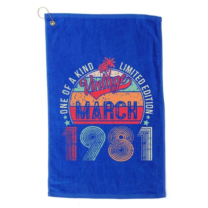 Vintage 42 Year Old March 1981 Limited Edition 42nd Birthday Platinum Collection Golf Towel