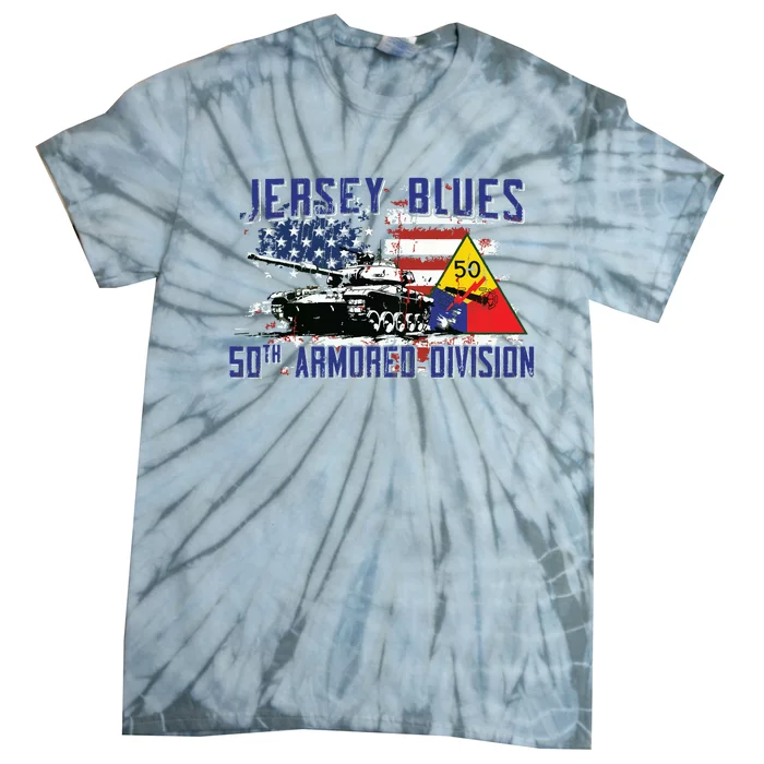 Veteran 50th Armored Division Jersey Blues Vintage Gifts Tie-Dye T-Shirt