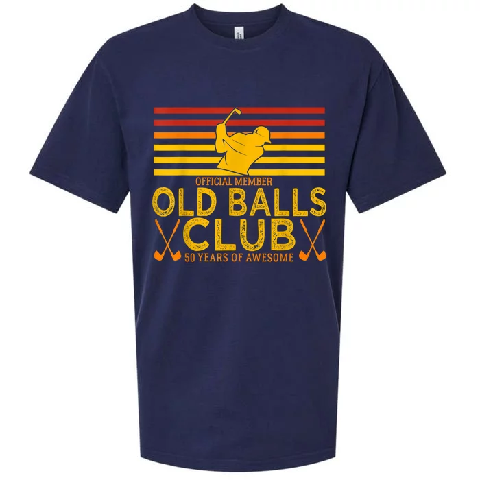 Vintage 50th Birthday Funny Golf Old Balls Club Member Gift Sueded Cloud Jersey T-Shirt