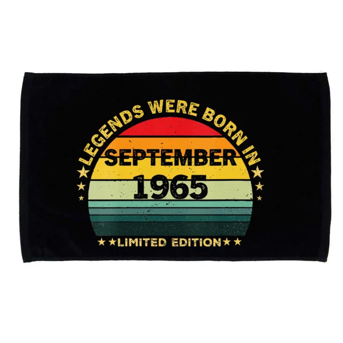 Vintage 59th Birthday Legends Were Born In September 1965 Microfiber Hand Towel