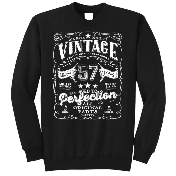 Vintage 57th Birthday Perfection Original Part 1966 Tall Sweatshirt