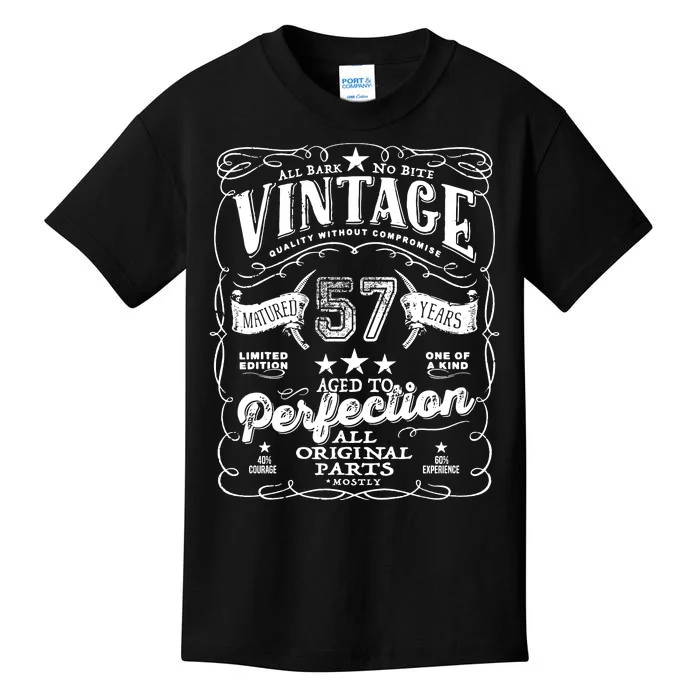 Vintage 57th Birthday Perfection Original Part 1966 Kids T-Shirt