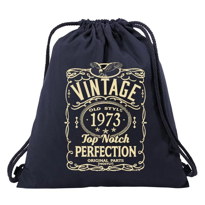 Vintage 50th Birthday top notch 1973 Drawstring Bag