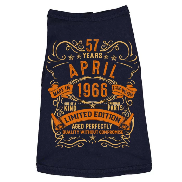 Vintage 57th Birthday April 1966 Birthday Doggie Tank