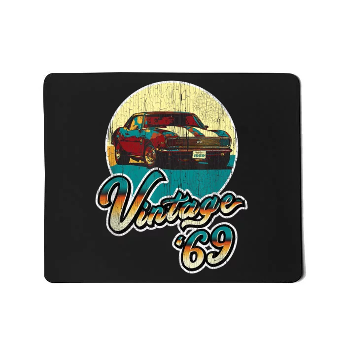 Vintage 50th Birthday 1969 Classic Muscle Car Gift Mousepad