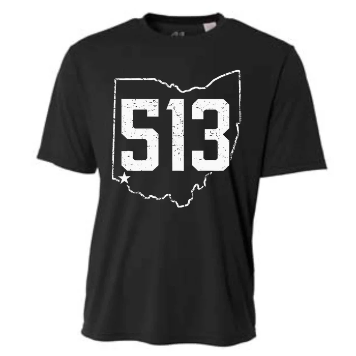 Vintage 513 Cincinnati Ohio Travel Fan Retro Cooling Performance Crew T-Shirt