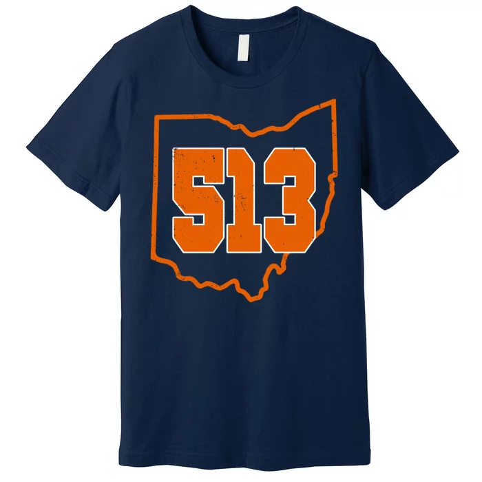 Vintage 513 Cincinnati Ohio Premium T-Shirt