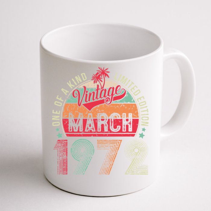 Vintage 51 Year Old March 1972 Limited Edition 51st Birthday Front & Back Coffee Mug