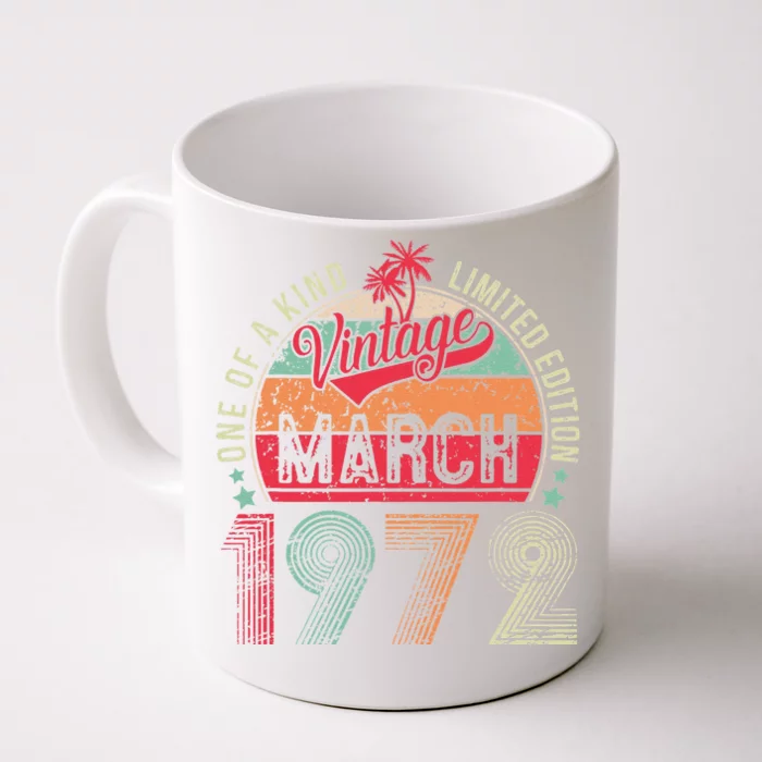 Vintage 51 Year Old March 1972 Limited Edition 51st Birthday Front & Back Coffee Mug