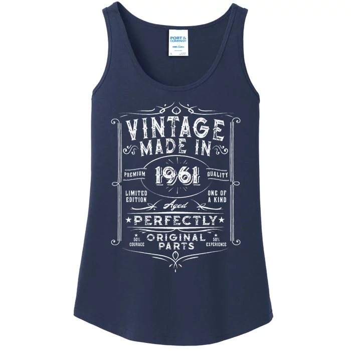 Vintage 62th 1961 Bday 62 Year Old Birthday Ladies Essential Tank