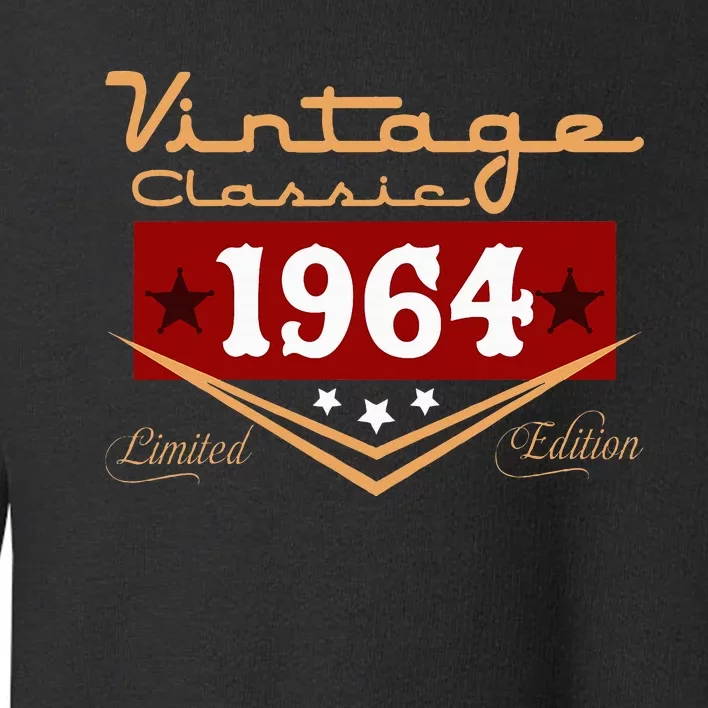 Vintage 60th Birthday Decorations Vintage 1964 60 Birthday Toddler Sweatshirt