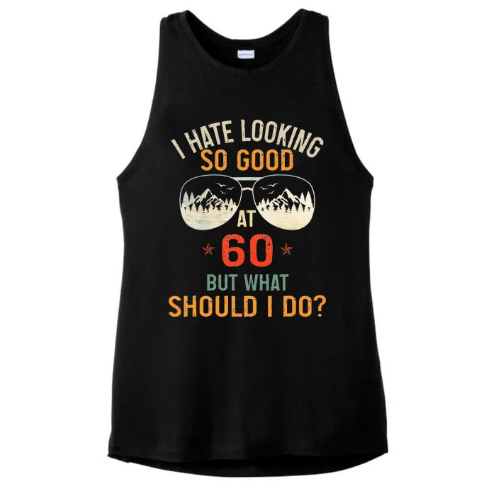 Vintage 60 Birthday Decorations  1963 BDay 60th Birthday Ladies Tri-Blend Wicking Tank