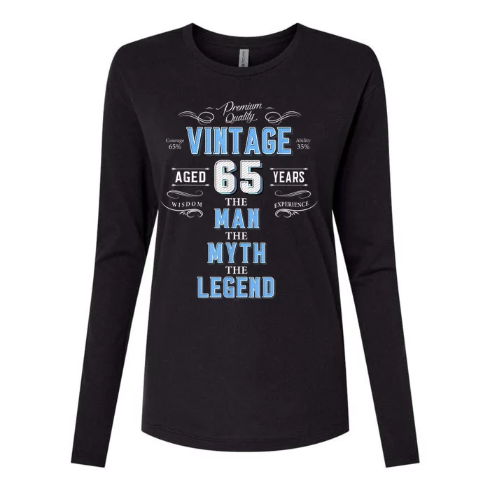 Vintage 65th birthday tshirt for him aged 65 years old tee Womens Cotton Relaxed Long Sleeve T-Shirt