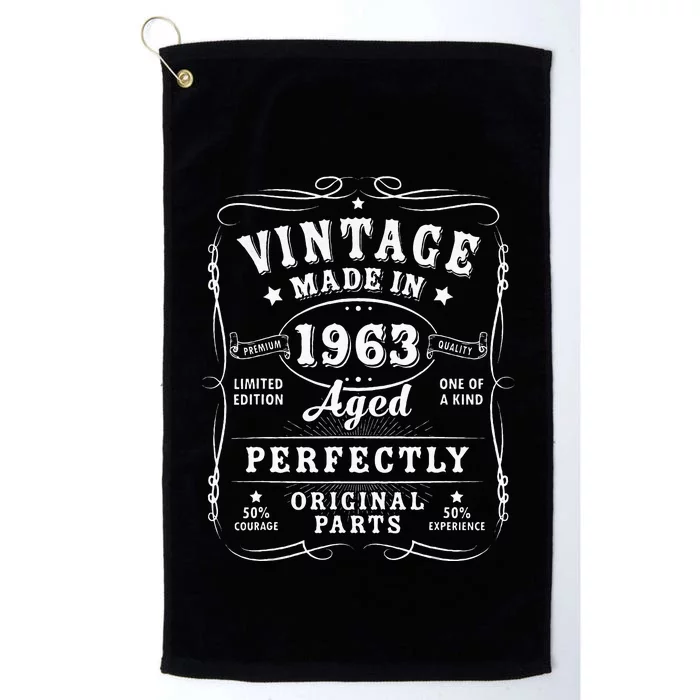 Vintage 60th Birthday Decorations Men Funny 1963 60 Birthday Platinum Collection Golf Towel