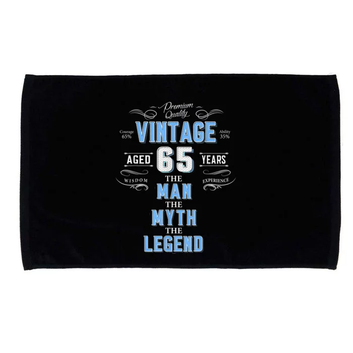 Vintage 65th birthday tshirt for him aged 65 years old tee Microfiber Hand Towel