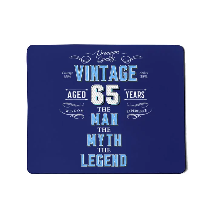 Vintage 65th birthday tshirt for him aged 65 years old tee Mousepad