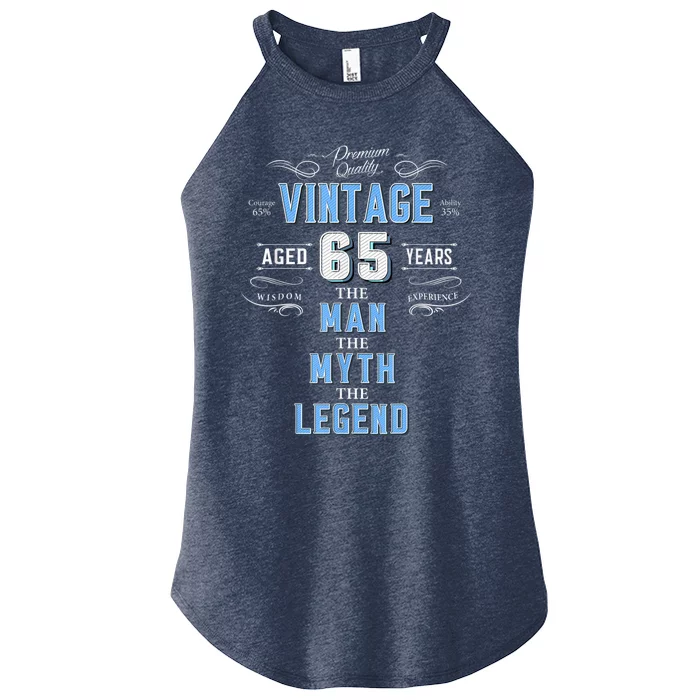 Vintage 65th birthday tshirt for him aged 65 years old tee Women’s Perfect Tri Rocker Tank