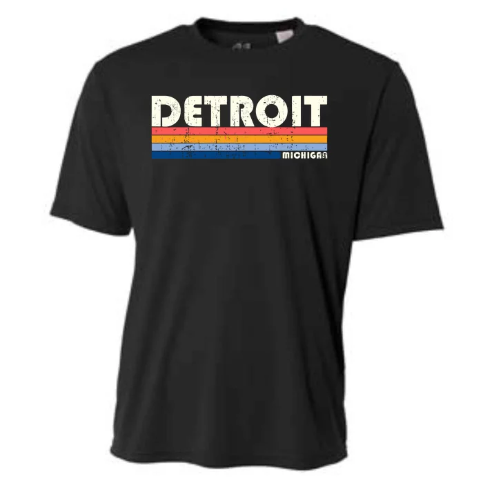 Vintage 70s 80s Style Detroit Mi Great Gift Cooling Performance Crew T-Shirt