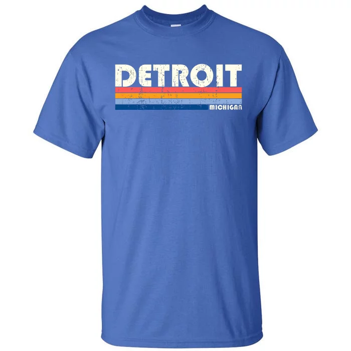 Vintage 70s 80s Style Detroit Mi Great Gift Tall T-Shirt