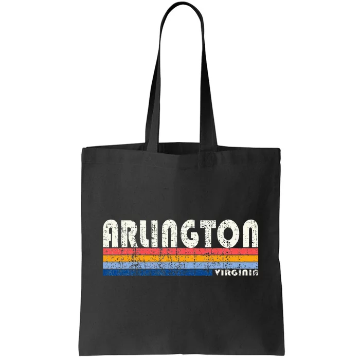 Vintage 70s 80s Style Arlington Va Tote Bag