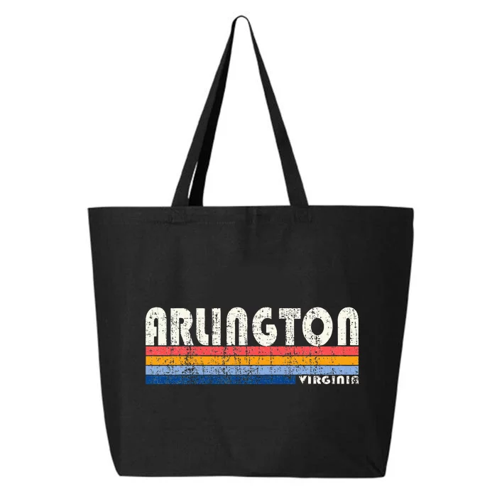 Vintage 70s 80s Style Arlington Va 25L Jumbo Tote