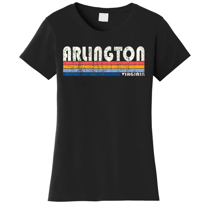 Vintage 70s 80s Style Arlington Va Women's T-Shirt