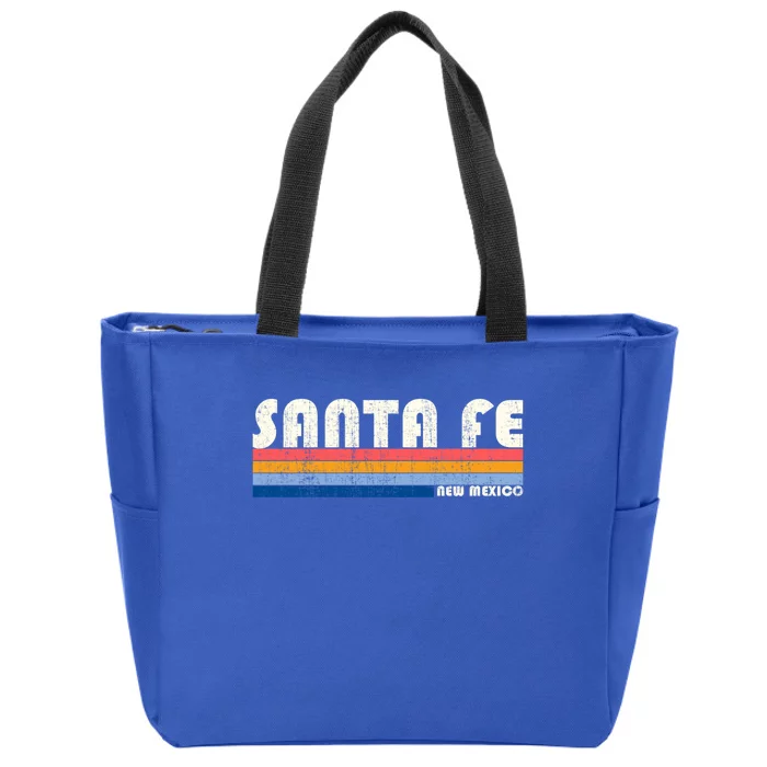 Vintage 70s 80s Style Santa Fe Nm Great Gift Zip Tote Bag