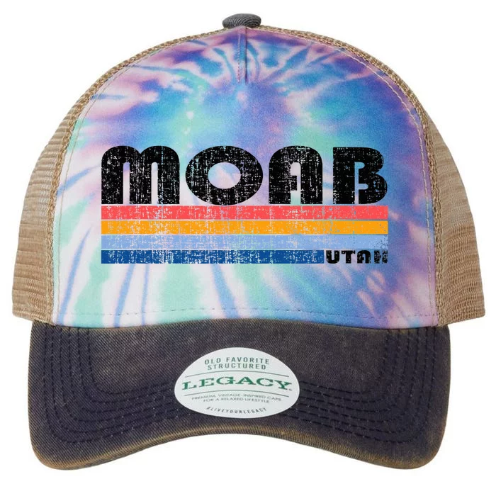 Vintage 70s 80s Style Moab Utah Legacy Tie Dye Trucker Hat