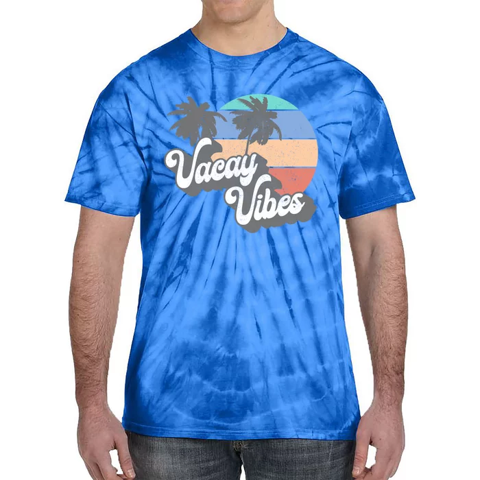 Vintage 70s Aloha Vacay Vibes Beach Surfing Retro Gift Tie-Dye T-Shirt