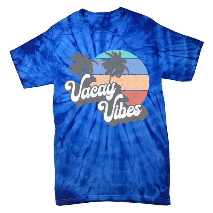 Vintage 70s Aloha Vacay Vibes Beach Surfing Retro Gift Tie-Dye T-Shirt