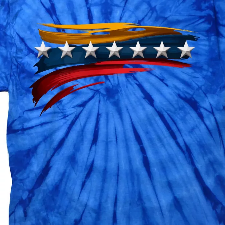 Venezuela 7 Big Stars Flag Minimalist Tie-Dye T-Shirt