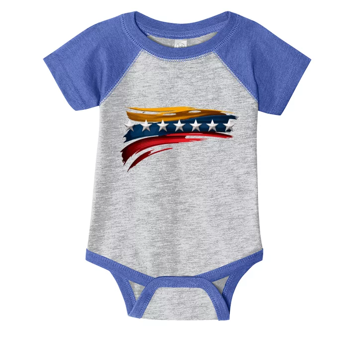 Venezuela 7 Big Stars Flag Minimalist Infant Baby Jersey Bodysuit