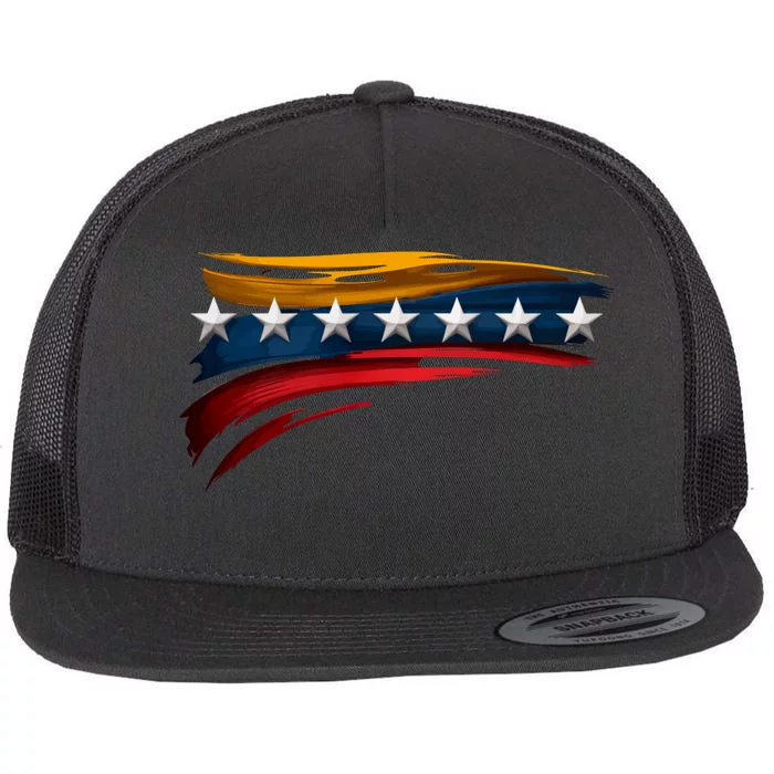 Venezuela 7 Big Stars Flag Minimalist Flat Bill Trucker Hat