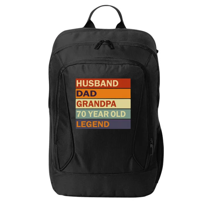 Vintage 70th Birthday Saying For 70 Year Old Dad And Grandpa City Backpack