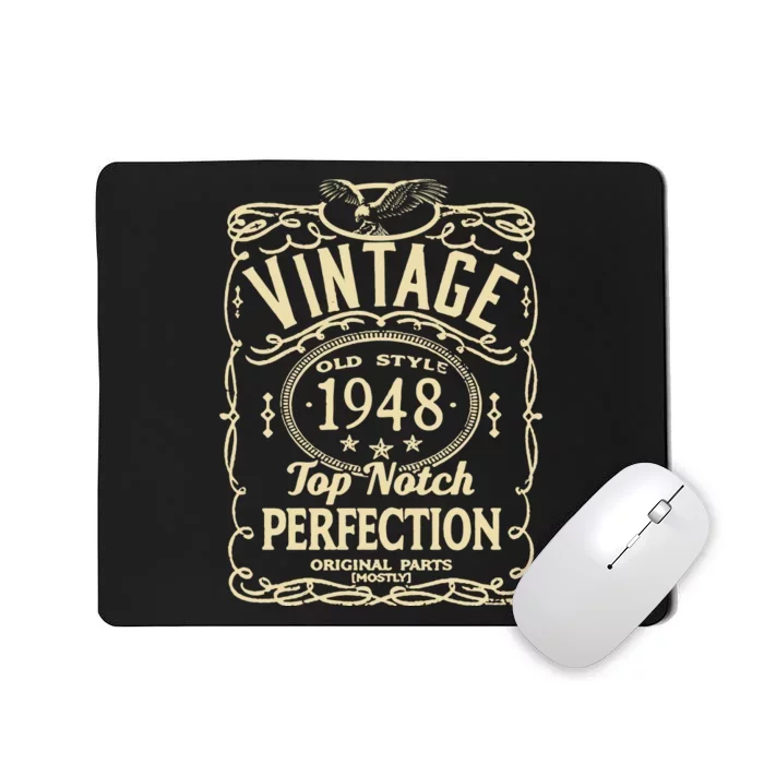 Vintage 75th Birthday top notch 1948 Mousepad