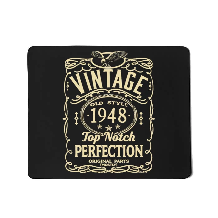 Vintage 75th Birthday top notch 1948 Mousepad