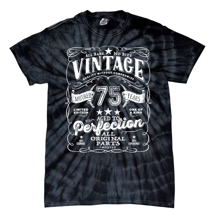 Vintage 75th Birthday Perfection Original Part 1948 Tie-Dye T-Shirt