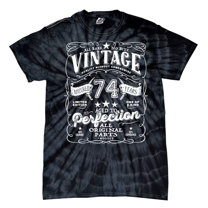 Vintage 74th Birthday Perfection Original Part 1949 Tie-Dye T-Shirt