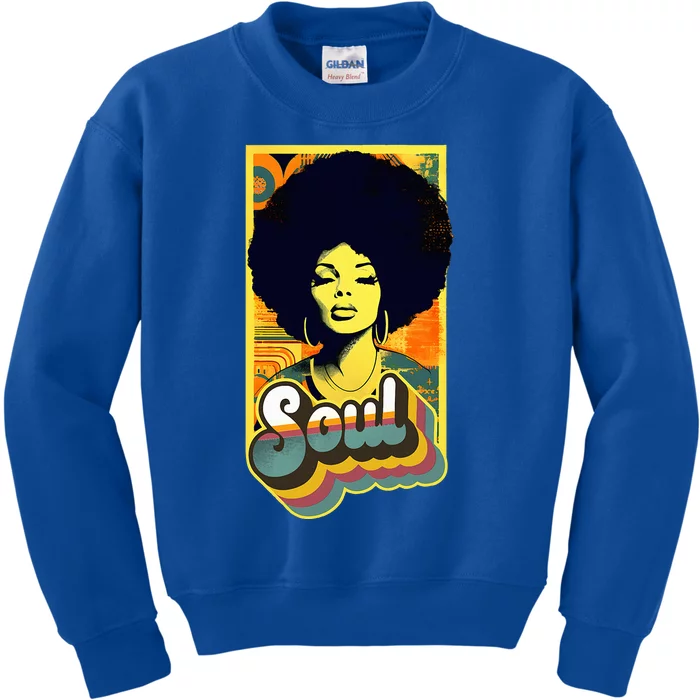 Vintage 70s Funk Afro Soul Kids Sweatshirt