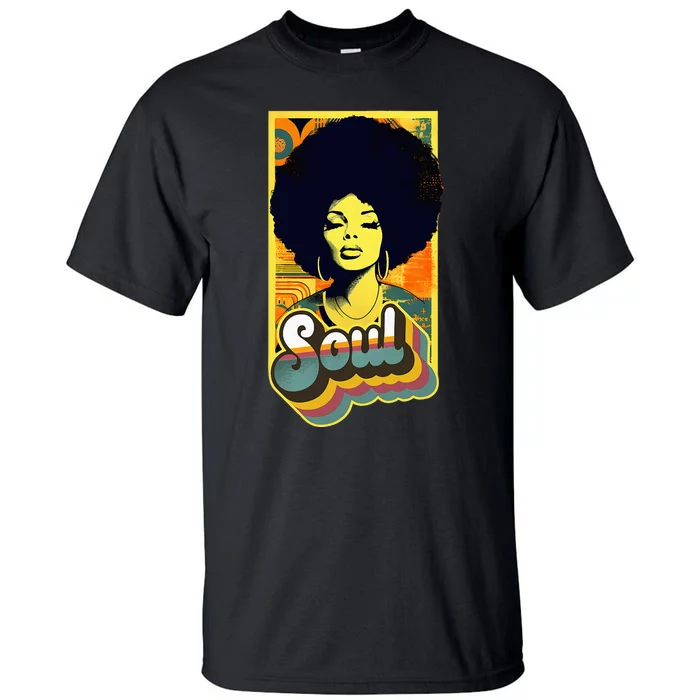 Vintage 70s Funk Afro Soul Tall T-Shirt