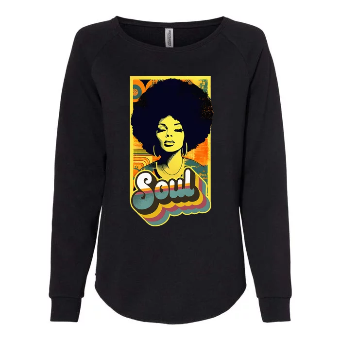 Vintage 70s Funk Afro Soul Womens California Wash Sweatshirt