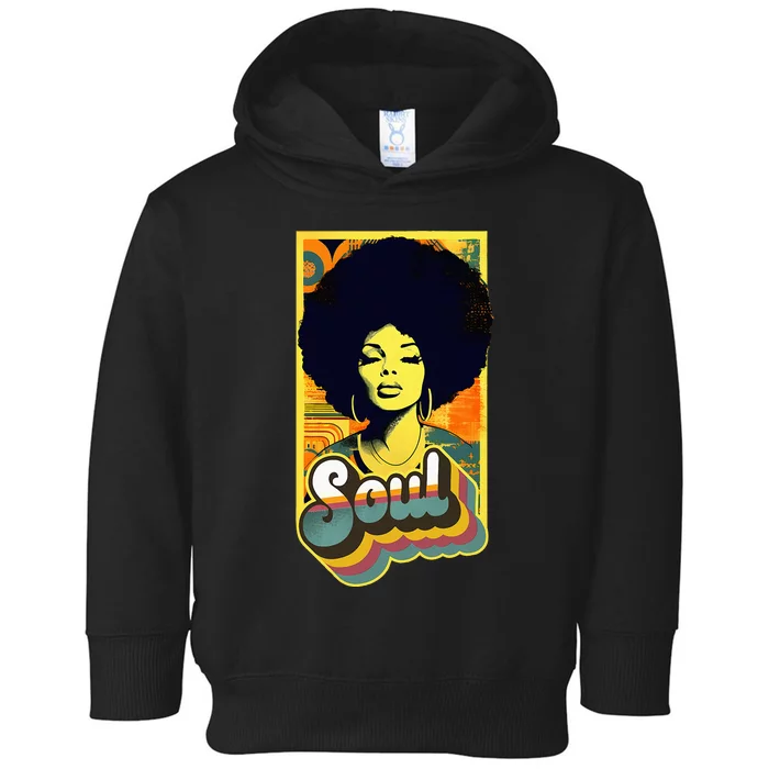 Vintage 70s Funk Afro Soul Toddler Hoodie