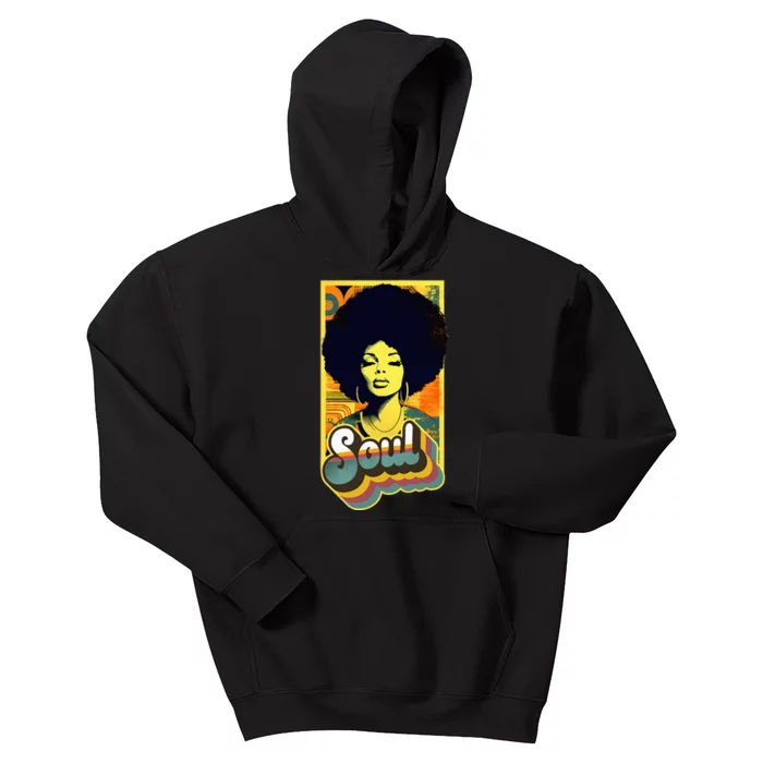 Vintage 70s Funk Afro Soul Kids Hoodie