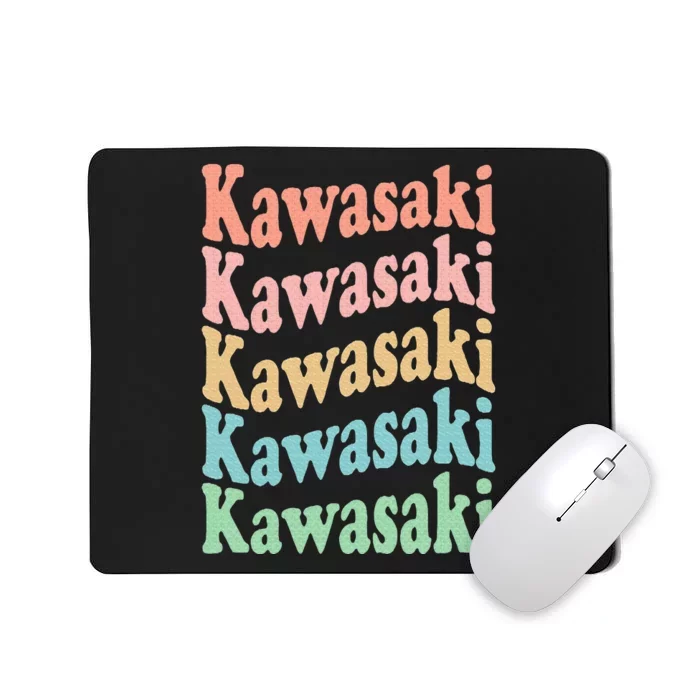 Vintage 70's Japan Hippie City Retro Kawasaki Mousepad