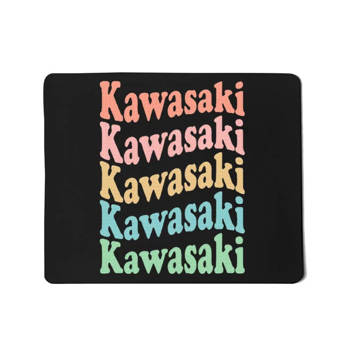 Vintage 70's Japan Hippie City Retro Kawasaki Mousepad